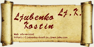Ljubenko Kostin vizit kartica